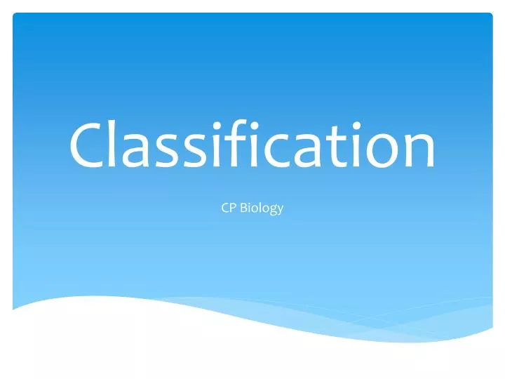 classification