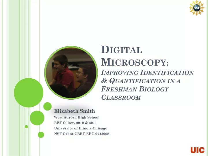 digital microscopy improving identification quantification in a freshman biology classroom