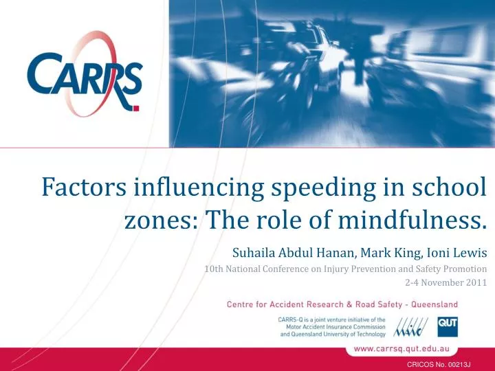 factors influencing speeding in school zones the role of mindfulness