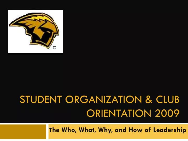 student organization club orientation 2009
