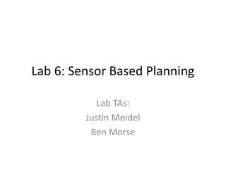 Lab 6: Sensor Based Planning