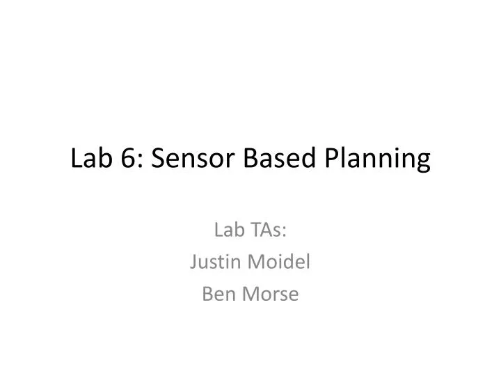 lab 6 sensor based planning