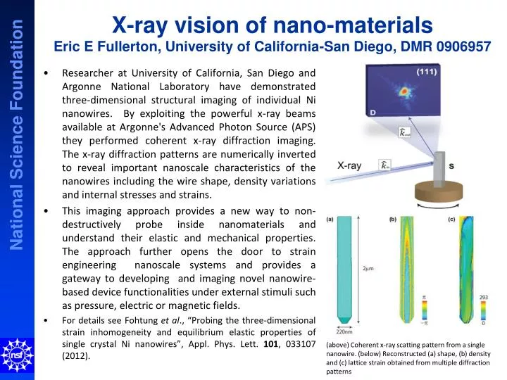 x ray vision of nano materials eric e fullerton university of california san diego dmr 0906957