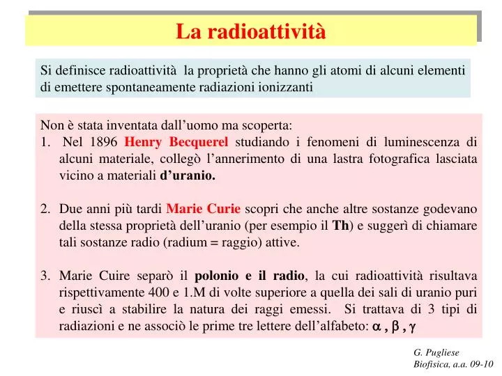 la radioattivit