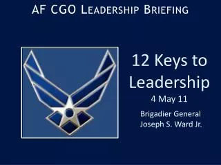 AF CGO Leadership Briefing