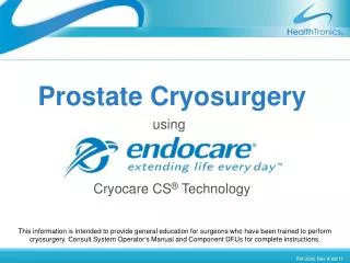 Prostate Cryosurgery