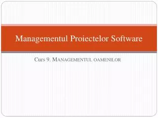 managementul proiectelor software