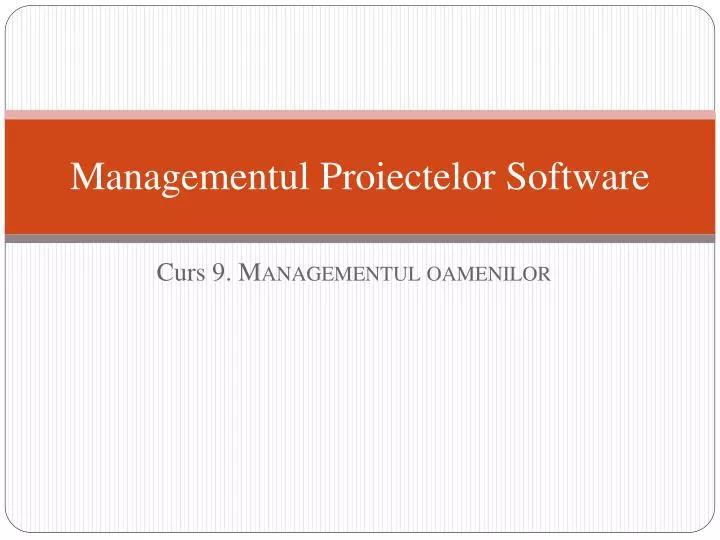 managementul proiectelor software