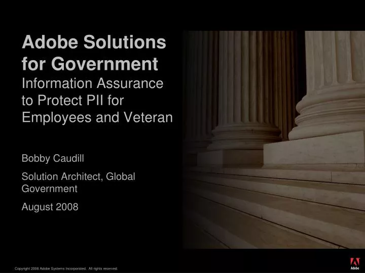 adobe solutions for government information assurance to protect pii for employees and veteran