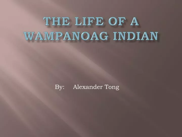 the life of a wampanoag indian
