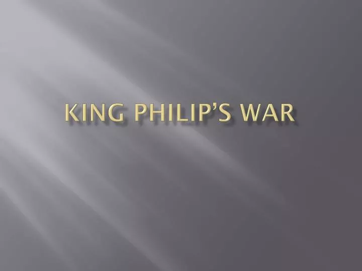 king philip s war