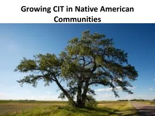 Growing CIT in Native American Communities