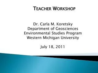 Teacher Workshop