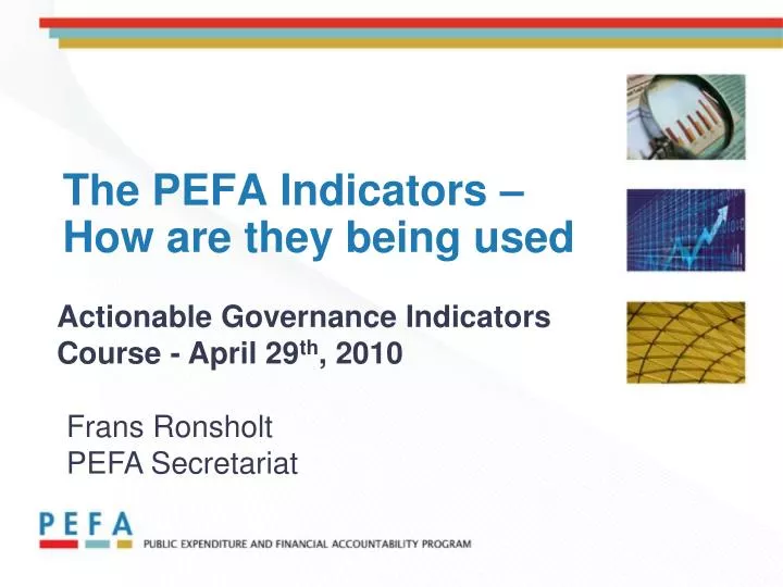 the pefa indicators how are they being used