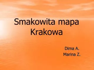 Smakowita mapa Krakowa