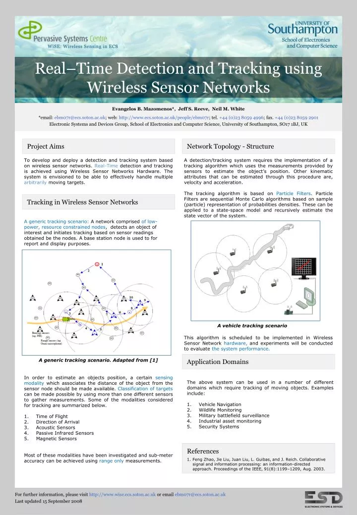 real time detection and tracking using wireless sensor networks