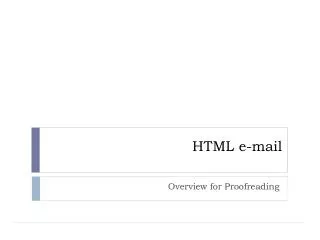 HTML e-mail