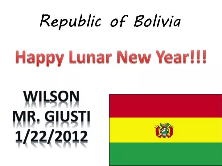 republic of bolivia