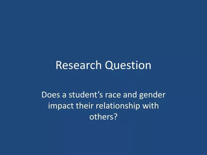 research question