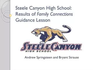 Steele Canyon High School: Results of Family Connections Guidance Lesson