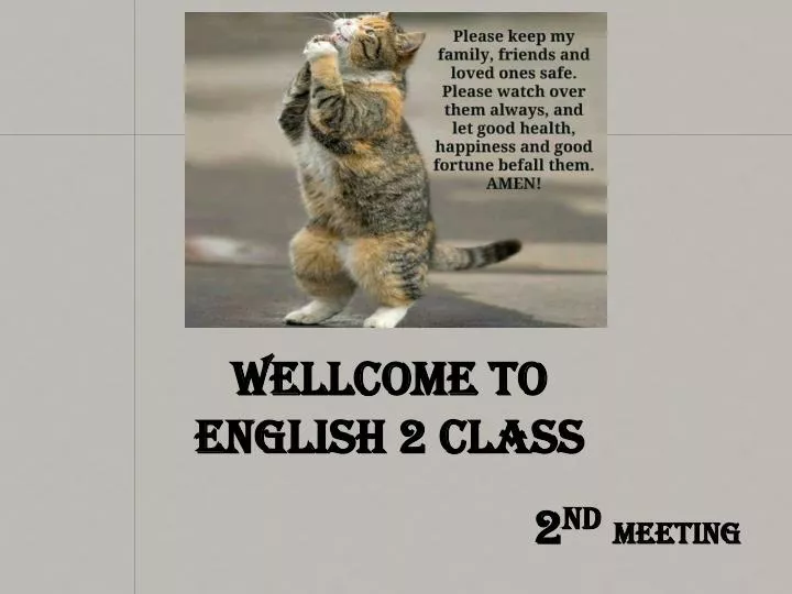 wellcome to english 2 class