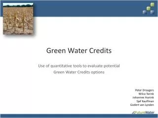 Green Water Credits
