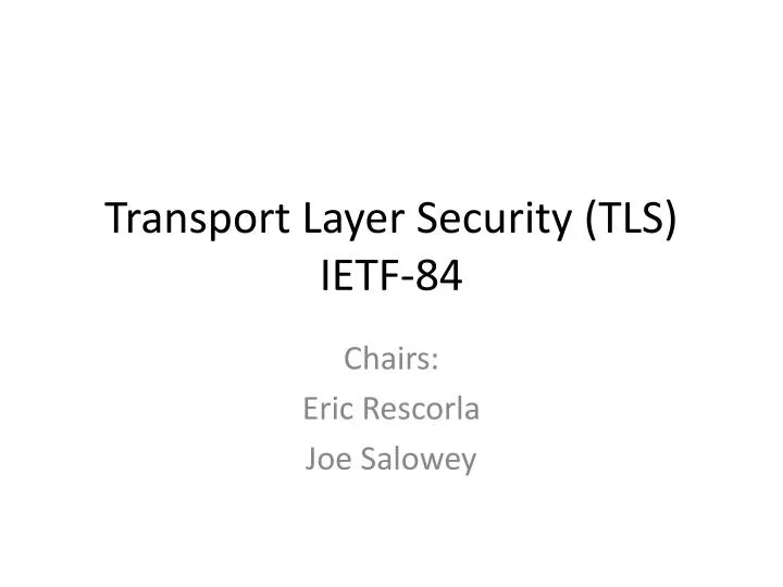 transport layer security tls ietf 84