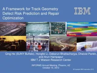 A Framework for Track Geometry Defect Risk Prediction and Repair Optimization
