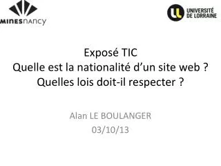 expos tic quelle est la nationalit d un site web quelles lois doit il respecter