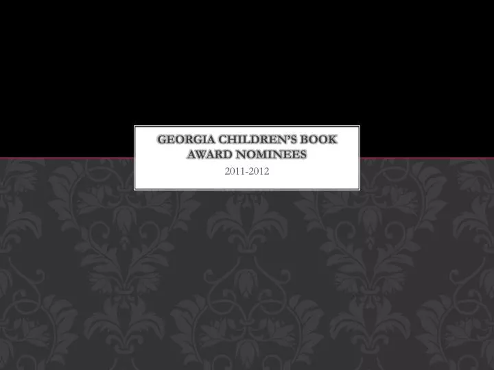 georgia children s book award nominees