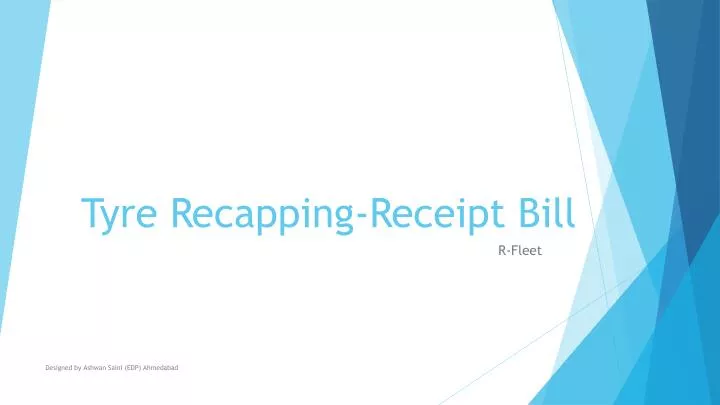 tyre recapping receipt bill