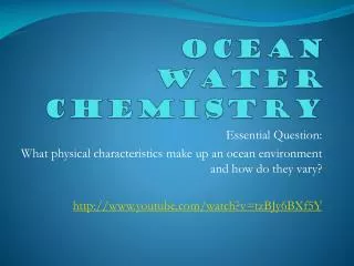 Ocean Water Chemistry