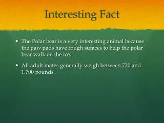 Interesting Fact