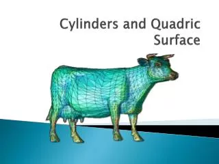 Cylinders and Quadric Surface