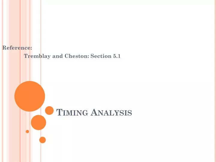 timing analysis