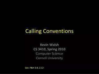 Calling Conventions