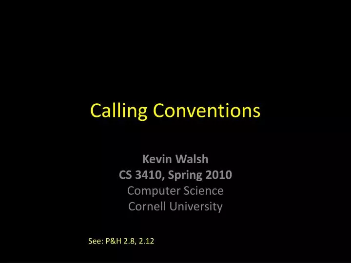 calling conventions