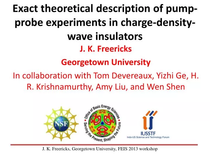 exact theoretical description of pump probe experiments in charge density wave insulators