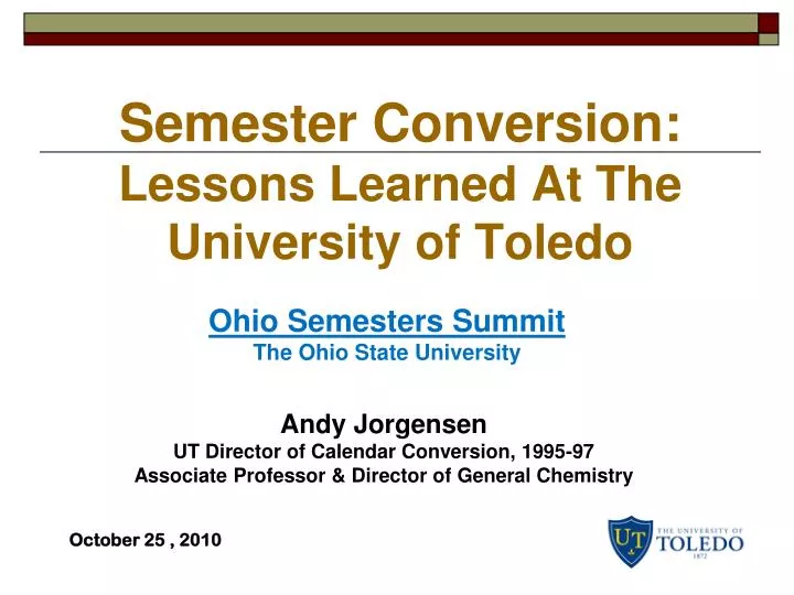 semester conversion lessons learned at the university of toledo