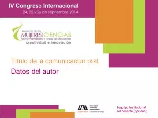 t tulo de la comunicaci n oral