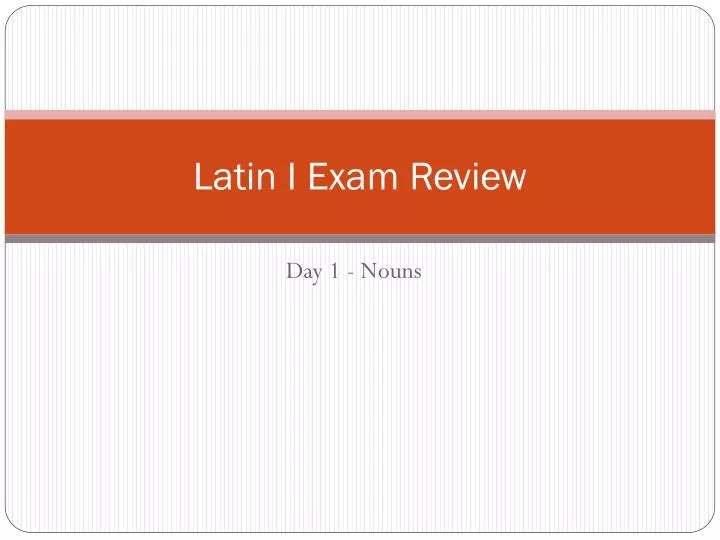 latin i exam review