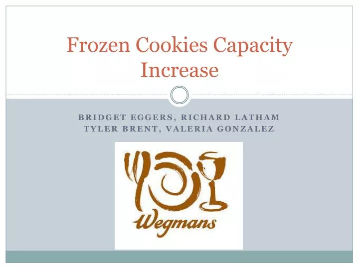 frozen cookies capacity increase