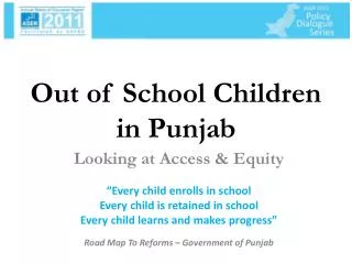 Out of School Children in Punjab