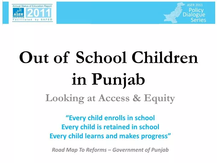 out of school children in punjab