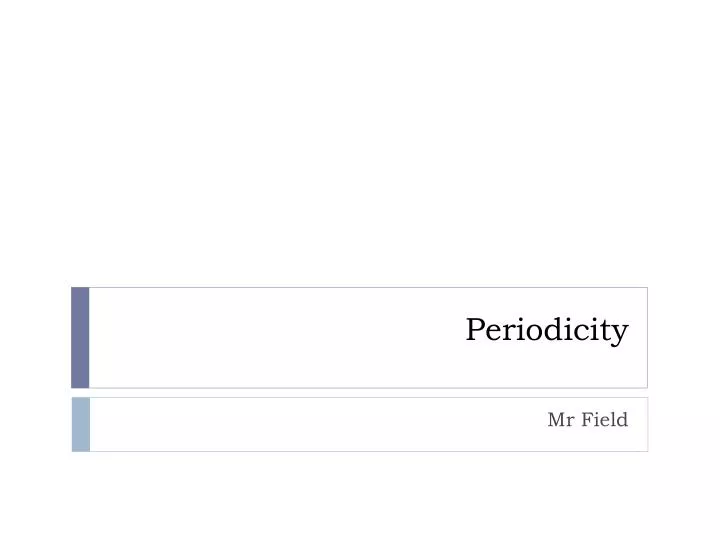 periodicity