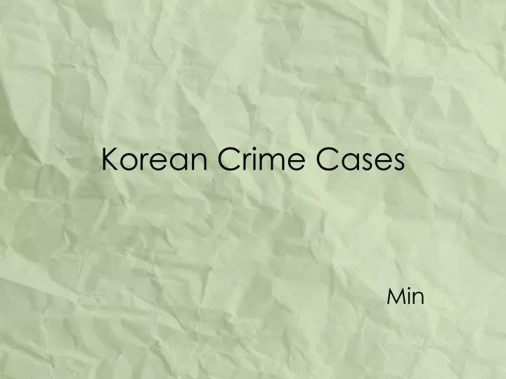 korean crime cases