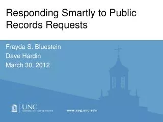Responding Smartly to Public Records Requests