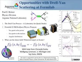 Opportunities with Drell-Yan Scattering at Fermilab