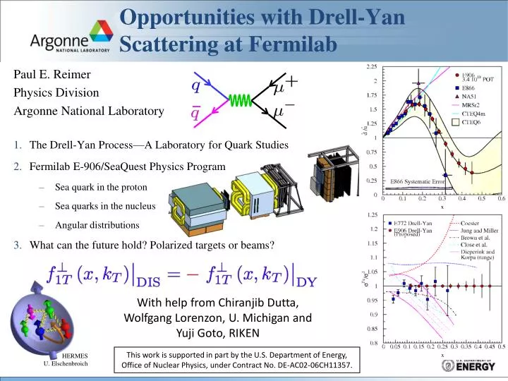 opportunities with drell yan scattering at fermilab