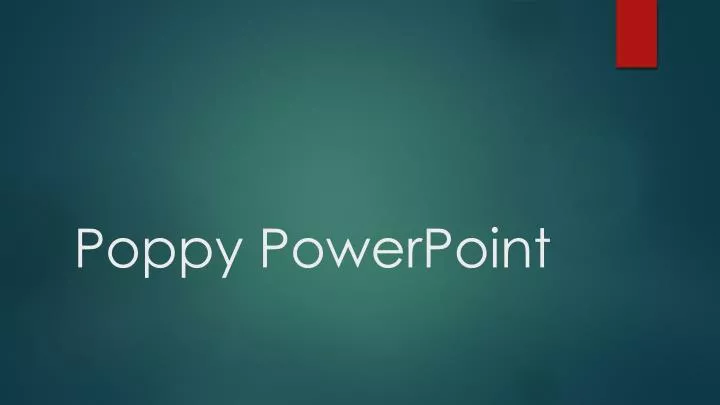 poppy powerpoint